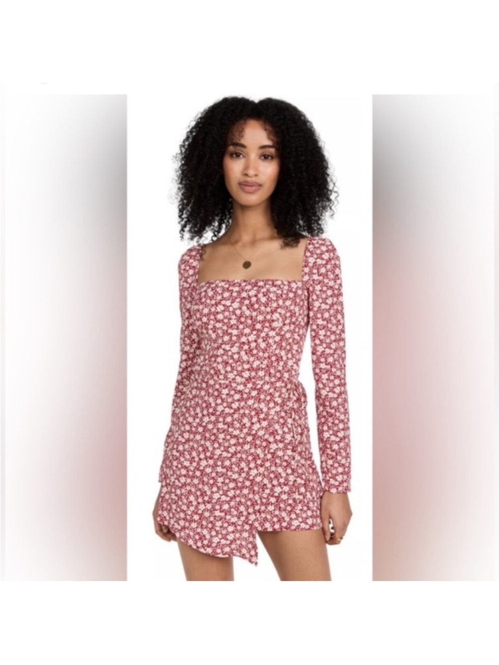 REFORMATION Rosalie Dress Red Floral Size 2